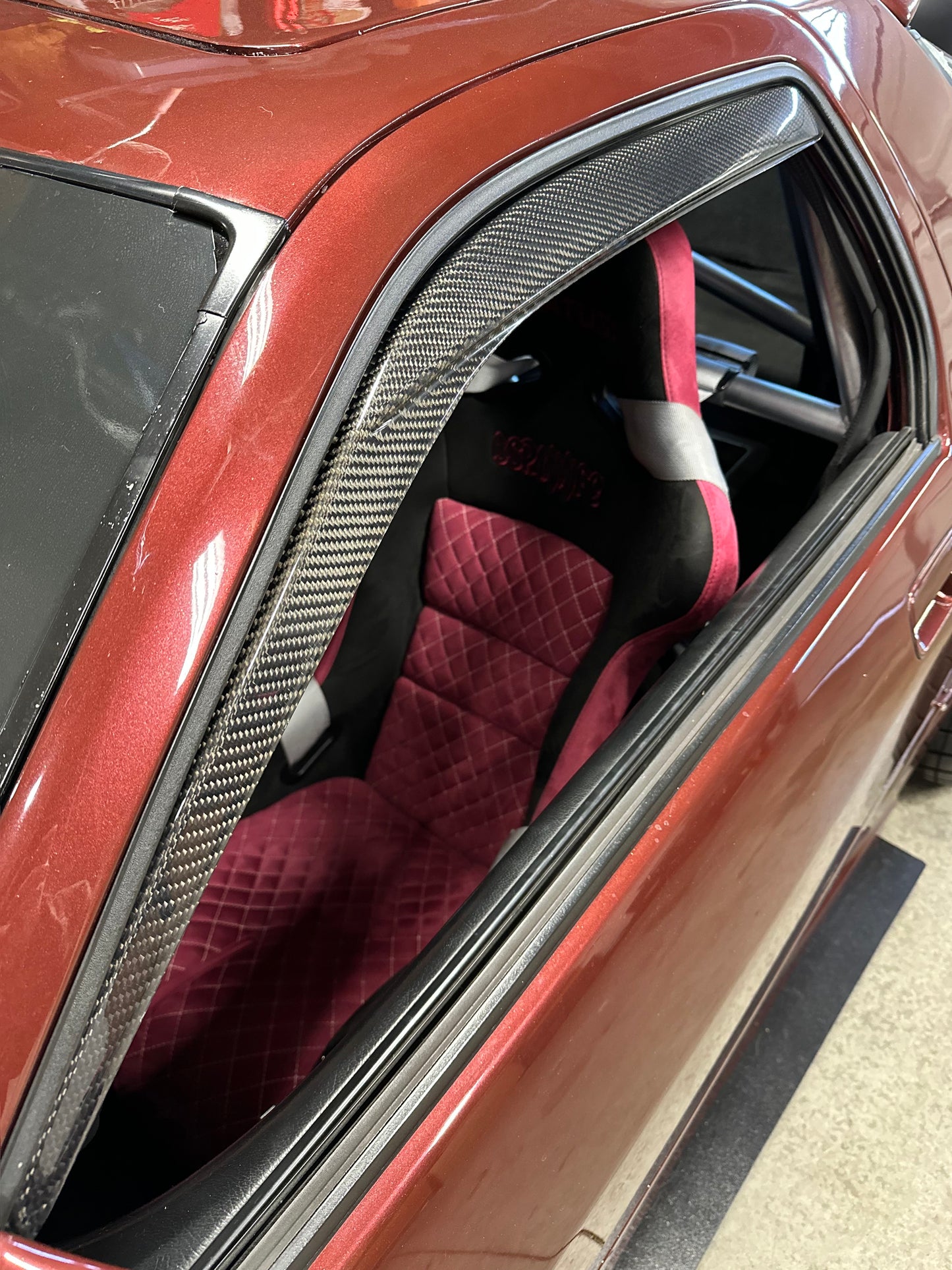 Rx7 Fc Carbon Fiber rain guards/ window visors