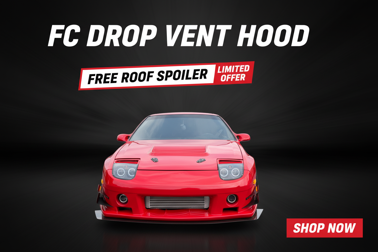FC Drop Vent Hood - Free Roof Spoiler