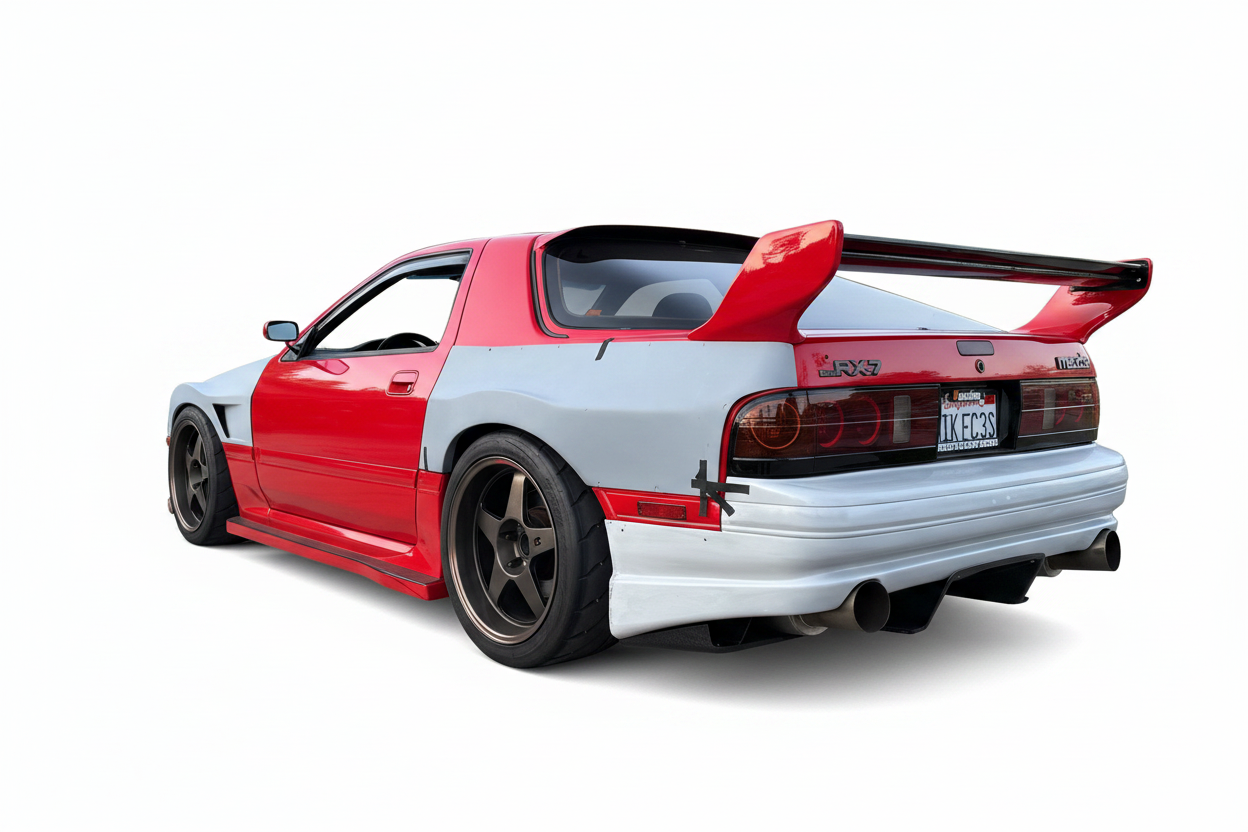 Rx7 fc Panspeed style flared over fenders