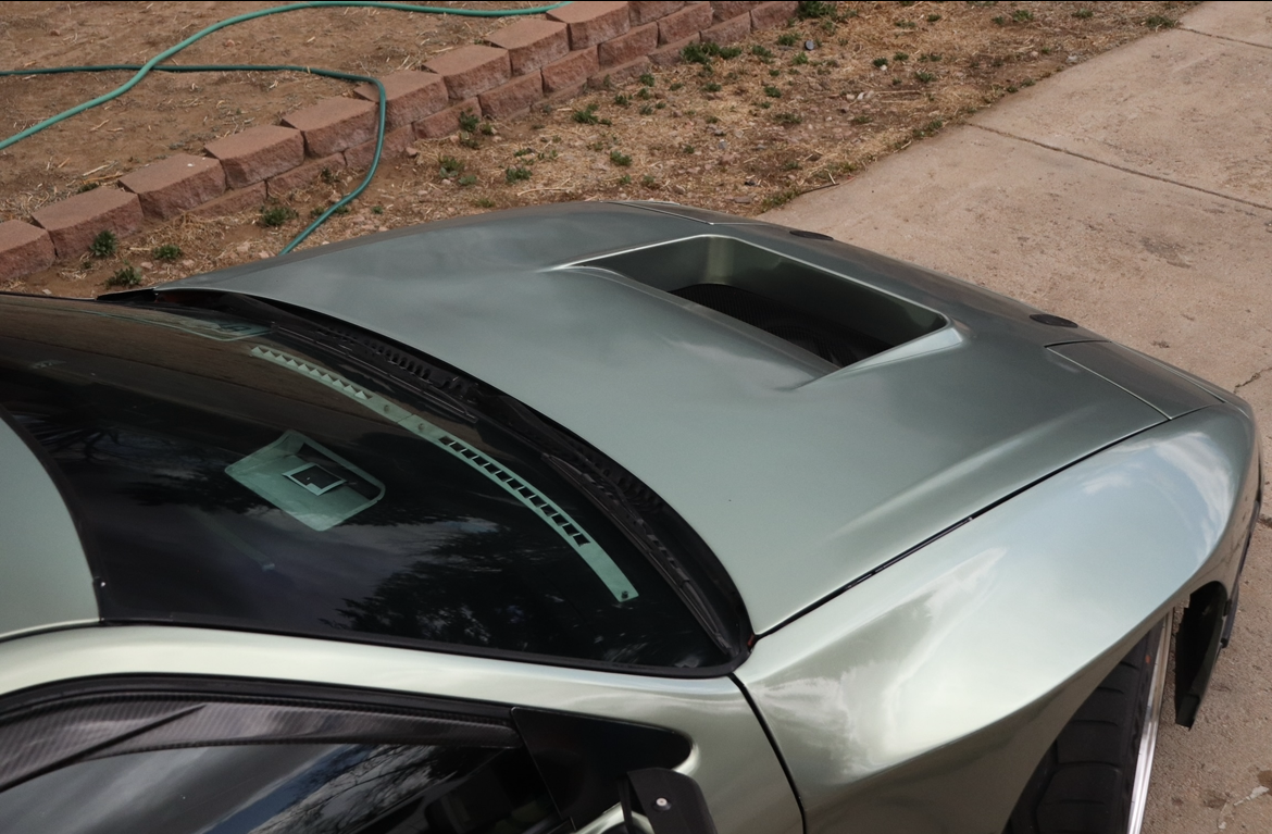 RX7 FC Drop Vent Hood Fiberglass Carbon Backed – Project.Rx